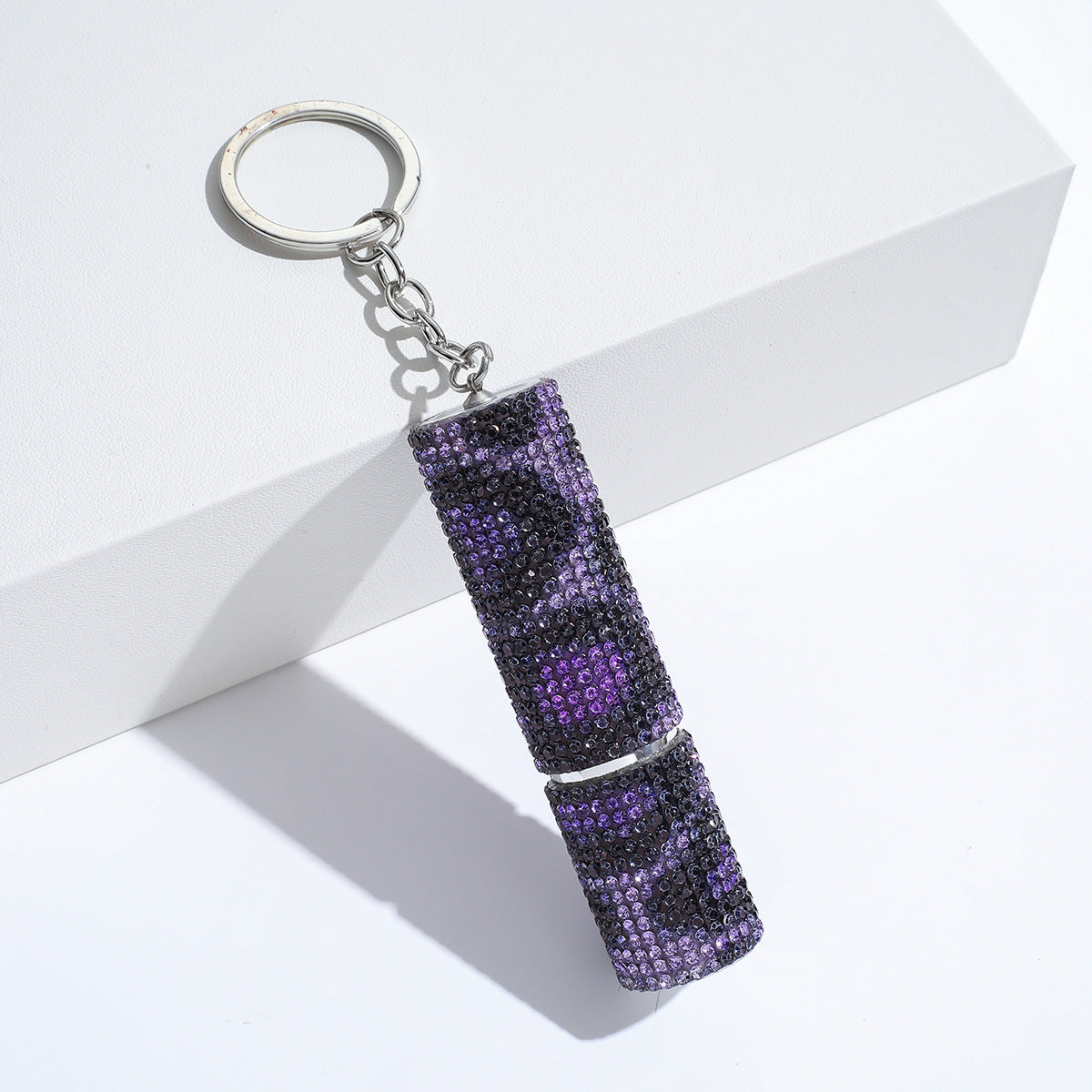 Wholesale Colorful Leopard Print Rhinestone Perfume Bottle Portable Multifunctional Keychain